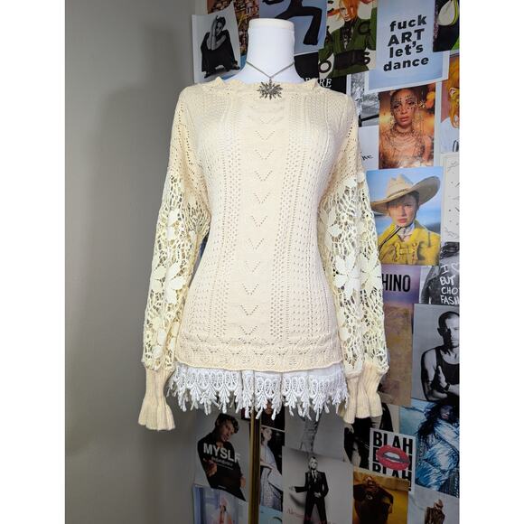 Crochet Floral Sweater - Picture 1 of 4